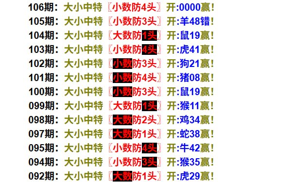 九肖+大小九肖+大小