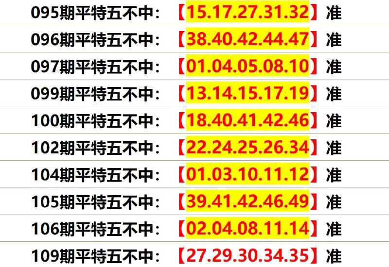 五不中