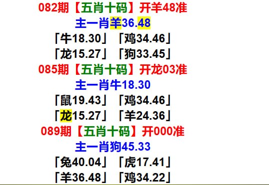 五肖十码