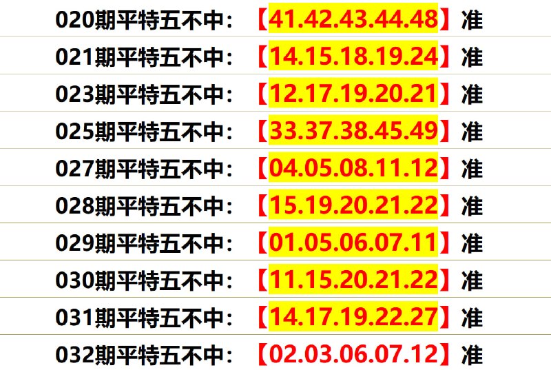 五不中