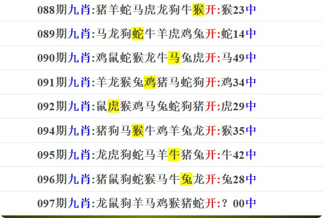 家野+九肖中特家野+九肖中特