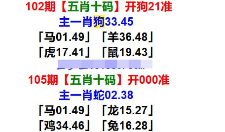 五肖十码