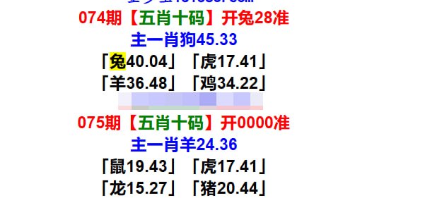 五肖十码