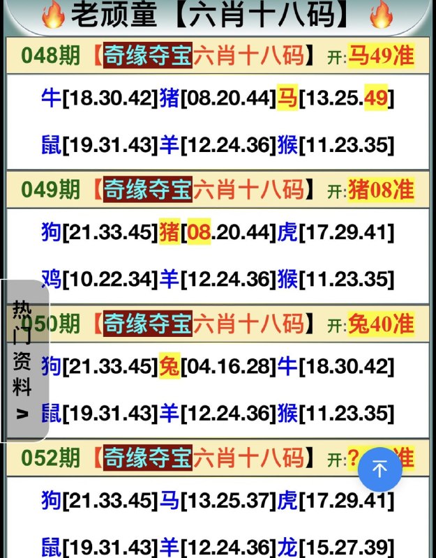 奇缘夺宝六肖十八码