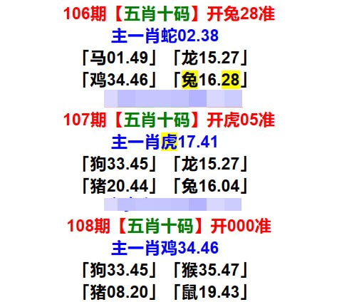 五肖十码