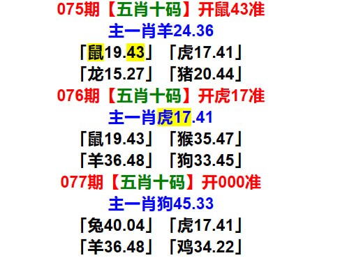 五肖十码
